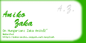 aniko zaka business card